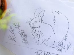 eine-zeichnung-eines-eichhornchens-auf-einem-blatt-papier-TI9zP4fyIak