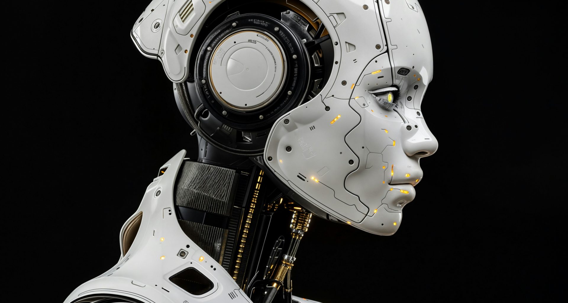 ein-weisser-roboter-steht-vor-einem-schwarzen-hintergrund-CjWsslYVnPI