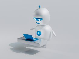ein-weisser-roboter-mit-blauen-augen-und-einem-laptop--0xMiYQmk8g