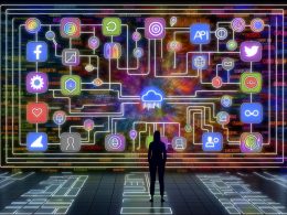 Illustrationen eines modernen Analytics-Büros mit Dashboards, vernetzten Datenströmen, Tool-Icons wie Google Analytics, Tableau, Zapier sowie Sicherheitssymbolen, die technische Herausforderungen, Prozessschritte und Best Practices beim Datenmanagement darstellen.