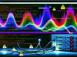 Illustration eines Debugging-Prozesses in der Web-Analytics: Person prüft Proxy-Server und verworrene Kabel vor gestörten Diagrammen und Warnsymbolen auf einem Computerbildschirm, Symbole für GA4, Matomo, CDNs und Datenschutz im Hintergrund.