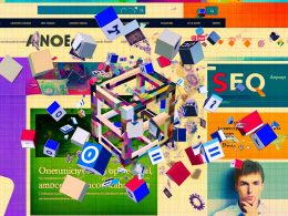 Surreale Collage mit verschobenen Webseiten-Inhaltsblöcken, Google-Logos, abstürzenden SEO-Diagrammen und genervtem Nutzer im stylischen Magazin-Look