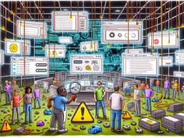 Entwicklerteam in chaotischem Technikraum mit Browserfenstern, Tracking-Elementen, Consent-Popups und Debugger auf der Suche nach verlorener Browser-ID zwischen Server-Racks