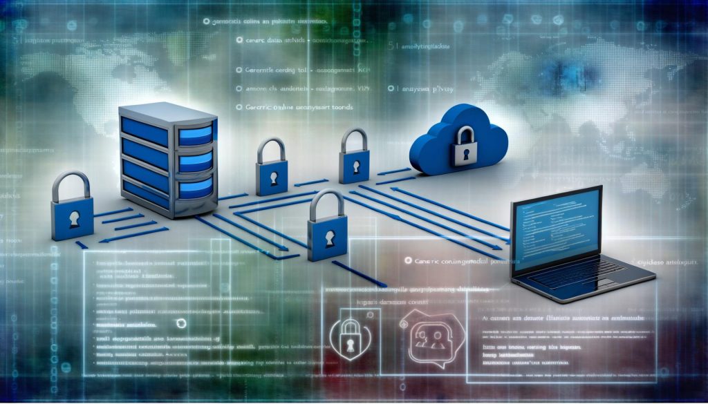 Moderne Grafik eines Proxy-Servers, der Browserdaten für Google Analytics und Matomo filtert und anonymisiert, mit Datenschutzsymbolen und abgewehrten Adblock- sowie GDPR-Bannern.