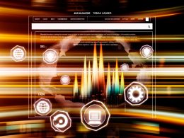 Dramatisches Cloudflare-Dashboard mit farbigen SEO- und Ladezeit-Grafiken, vernetzten Sicherheits-Icons und Datenströmen im Hintergrund.