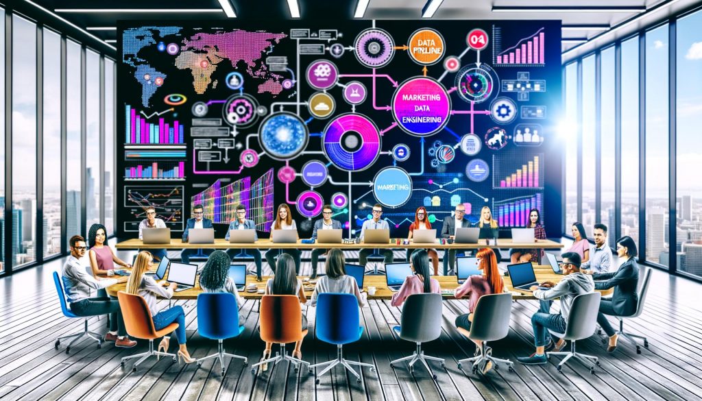 Homepage einer modernen Website auf Laptop und Smartphone mit prominentem Cookie-Banner, umgeben von digitalen Warnsymbolen und Fehlercodes, die Datenprobleme visualisieren.