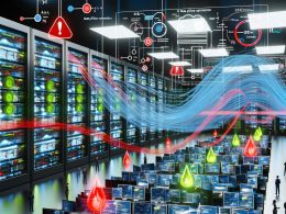 Moderner Maschinenraum mit leuchtenden Datenströmen, Data Engineers an transparenten Datenpipelines, schwebenden Diagrammen und Echtzeit-Dashboards als Sinnbild für Data Pipeline Optimierung.