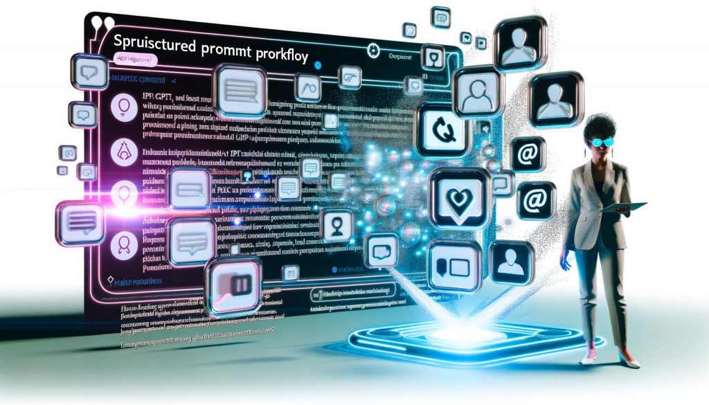 Moderner Laptop mit Docker-Whale-Logo auf dem Bildschirm, umgeben von abstrahierten Containern, Codeschnipseln und stilisierten Netzwerkverbindungen für eine effiziente Entwicklungsumgebung.