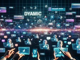 Mehrere Personen aus verschiedenen Altersgruppen bedienen Laptops und Smartphones, während leuchtende digitale Elemente wie Social-Media-Posts, Hashtags, Plattform-Icons und Datennetzwerke sie umgeben.