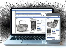 Modernes Online-Shop-Interface mit facettierter Navigation und visualisierten SEO-Risiken durch exponentielles URL-Wachstum