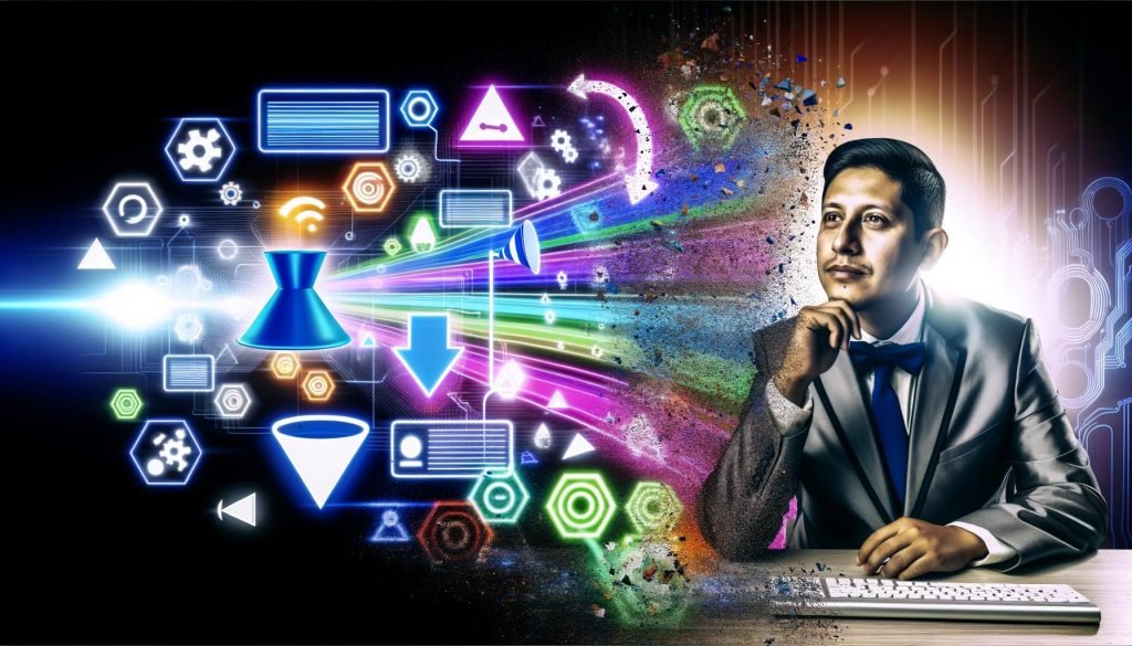 Team arbeitet in einem modernen Büro mit digitalen Dashboards, Analytik-Grafiken und Content-Modellen als Symbol für fortschrittliches Content Management und digitales Wachstum.