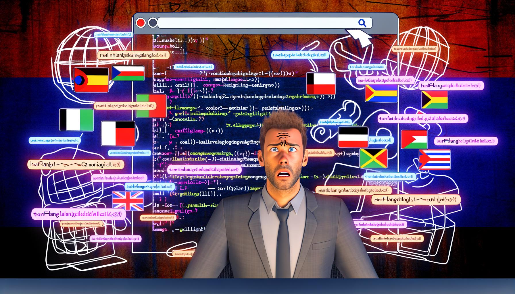 Digitaler Marketer in einem futuristischen Büro mit holografischen Analytics-Bildschirmen, KI-Symbolen und steigender Conversion-Rate-Grafik bei Nacht