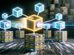 Satirische Illustration eines Bürokratie-Monsters, das ein modernes Online-Marketing-Team durch bürokratische Ketten und chaotische Prozessdiagramme ausbremst.