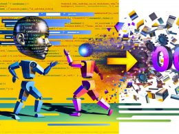 Abstrakte, kontrastreiche Darstellung zweier menschlicher Figuren, die für die SEO-Strategien Canonical Tag und 301 Redirect stehen, mit technischen Symbolen und Suchmaschinen-Elementen im Hintergrund.