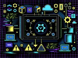 Moderne Illustration mit GitHub-Logo im Zentrum, umgeben von CI/CD-Symbolen, YAML-Code, Entwickler-Icons und Logos von Jenkins, GitLab CI sowie CircleCI. Technikaffine Farben und Glitch-Effekte im Hintergrund.