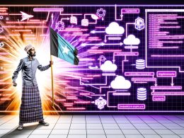 Stilisierter DevOps-Engineer mit GitOps-Flagge vor modernen Cloud- und Infrastruktur-Symbolen, leuchtende Commit-Grafiken, YAML-Snippets und verblassende Legacy-Server im Hintergrund.