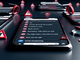 Modernes Smartphone mit fragmentierter Website, winzigen Bedienelementen und vielen Usability-Warnungen, umgeben von Speedtests und rot markierten Schwachstellen.