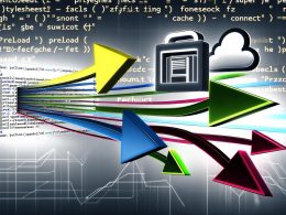 Nahaufnahme eines modernen Browser-Fensters mit visuellen Darstellungen der Prozesse Preload, Prefetch und Preconnect, ergänzt durch HTML-Code, Symbole und Geschwindigkeitshinweise.