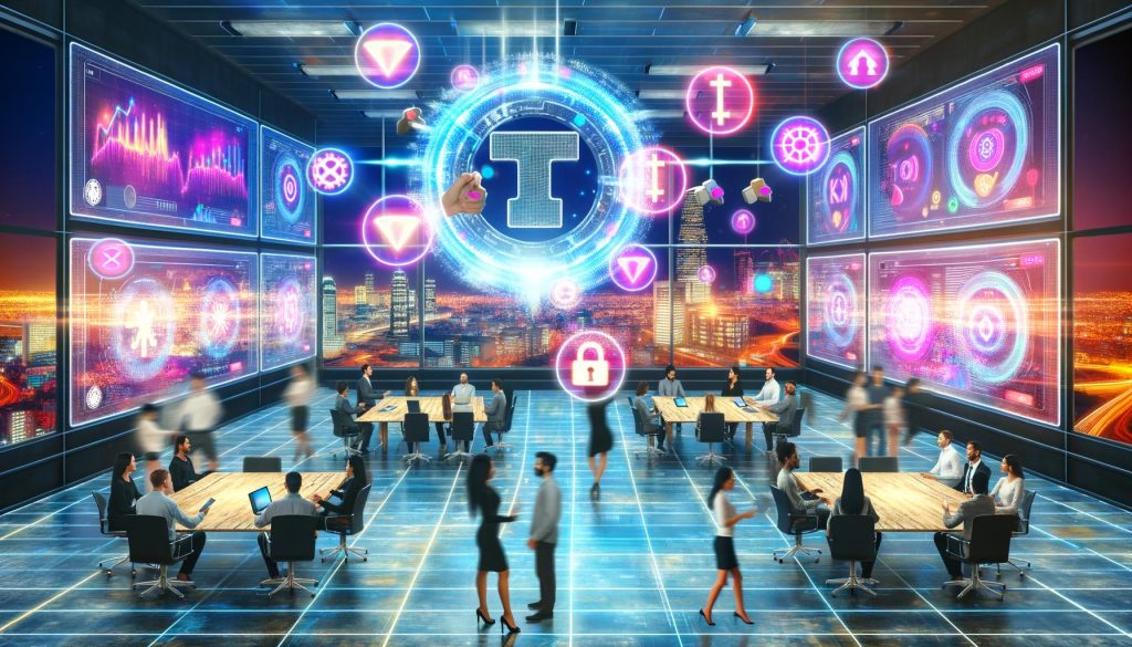 Papierstapel mit Server-Logs neben Laptop mit Analytics-Dashboard, dunkler Serverraum im Hintergrund, Netzwerkdetails, Poster mit 404.