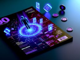 Stilisiertes, geschlechtsneutrales User-Icon schwebt zwischen transparenten digitalen Tokens und Coins. Datenströme verbinden pulsierende Interfaces, Analyse-Grafiken und Fortschrittsbalken in kräftigen Farben. Unscharfe Gamification- und Plattform-Elemente im Hintergrund.