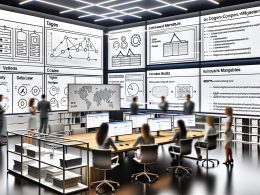 Marketing-Team arbeitet im modernen Büro an Google Tag Manager Tags, Triggern und Variablen, mit DSGVO-Consent-Management und Whiteboards für die Strategieplanung.