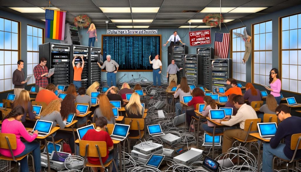 Marketing-Team testet verschiedene Sprachassistenten mit Dashboards, Fehlermeldungen und Whiteboards zur Conversational AI-Entwicklung in einem modernen Büro