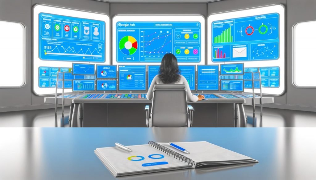 Aufgeräumter Schreibtisch mit offenen Laptop-Bildschirmen, die das Google Tag Manager Interface, Debugger- und Browser-Tools zeigen. Post-It-Notizen mit Fehlerquellen und ein dezentes '404' Magazin-Logo im Vordergrund.