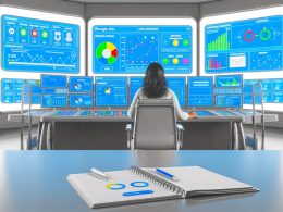 Aufgeräumter Schreibtisch mit offenen Laptop-Bildschirmen, die das Google Tag Manager Interface, Debugger- und Browser-Tools zeigen. Post-It-Notizen mit Fehlerquellen und ein dezentes '404' Magazin-Logo im Vordergrund.