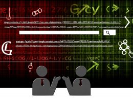 Moderne Grafik mit roter, schwer verständlicher URL im Vergleich zu einer grünen, sprechenden URL. Googlebot und Mensch zeigen Zustimmung zur optimierten URL und Irritation gegenüber der kryptischen Variante. Ranking-Elemente im Hintergrund.