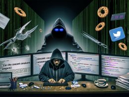 Hyperrealistisches Titelbild eines Marketers im Hoodie, der nachts an mehreren Bildschirmen arbeitet, umgeben von Matrix-Code, Consent-Bannern, Cookie-Icons und Analytics-Grafiken. Im Hintergrund eine große DSGVO-Klaue und digitale Nebelschwaden.