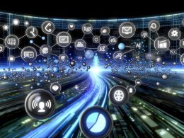 Futuristisches Kontrollzentrum mit holografischen Datenströmen, zentralem KI-Kern und modernen Analyse-Visualisierungen, umgeben von verblassenden Alt-Tracking-Tools.