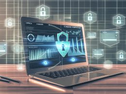 Digitaler Arbeitsplatz mit Laptop, Analyse-Dashboard, Datenschutzhinweisen, DSGVO- und ePrivacy-Symbolen, durchgestrichenen Cookies und betonten First-Party-Daten.