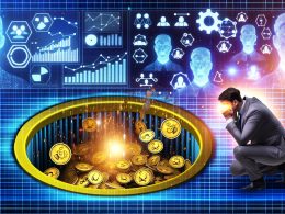 Stilisierte Illustration eines gestressten Marketing-Managers, der eine Abflussrinne mit verschwindenden Münzen und Kunden-Avataren betrachtet; im Hintergrund unscharfe Datenvisualisierungen und Machine-Learning-Icons.