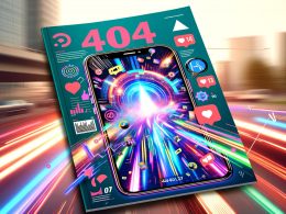 Smartphone mit bunten Kurzvideos, digitalen Like- und Share-Symbolen sowie urbanem, modernem Hintergrund, der Viraliät, Reichweite und Algorithmen-Druck symbolisiert.