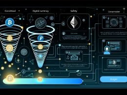 Hypermodernes digitales Checkout-Interface mit PayPal- und Krypto-Optionen, Funnel-Flow, Coin-Auswahl und futuristischen Designelementen in Dark Mode.