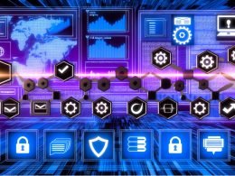 Modernes Analytics-Dashboard mit blauen und violetten Glüheffekten, Datenschutzsymbolen, Servern und ausblendenden Drittanbieter-Cookies; Betonung auf Sicherheit und innovativem Tracking.