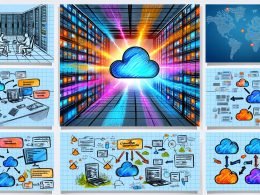 Ein visuell beeindruckendes Szenario mit globalem Cloudflare Edge-Netzwerk, zentralem Worker-Symbol, technischen Architekturdiagrammen, realen Use-Cases, Entwicklungsschritten und Security-Monitoring – effektiv illustriert für fortschrittliche Entwickler und IT-Architekten.
