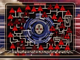 Visualisierung eines Make.com-Interfaces mit verworrenem Flowchart, auffälligen roten Fehlermeldungen und Symbolen, die die Dringlichkeit von Automatisierungsfehlern verdeutlichen.