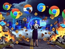 Digitaler Marketer in dystopischer Landschaft mit brennenden Cookie-Symbolen, zerstörtem Analytics-Dashboard, übergroßen Browser-Logos, 'No Third-Party Cookies'-Schildern und Symbolen für Datenschutzgesetze und neue Tracking-Lösungen.