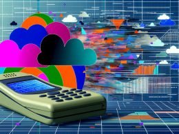 Illustration eines gescheiterten, altertümlichen Mobiltelefons vor einer riesigen Datenwolke und verwirrenden Machine-Learning-Fehlermeldungen.