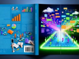 Titelbild mit Kontrast zwischen blassen Excel-Tabellen und leuchtenden, interaktiven Dashboards, die zeigen, wie rohe Datensätze in anschauliche visuelle Geschichten verwandelt werden.