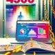 Dynamische Szene mit offenem Laptop und Browser-Tabs zu Free-SEO-Tools, farbigen Datencharts und der Silhouette eines befreiten klassischen SEO-Tools im Hintergrund.