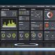 Dark-Mode Dashboard mit Kacheln für Live Monitoring, Fehlerhandling, Versionierung und Governance sowie Echtzeit-Charts und Sidebar mit Zapier-Integrationen.