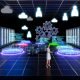 SEO-Profi analysiert Algorithmen in futuristischem Maschinenraum mit Servern, Zahnrädern, Analysegrafiken und schemenhaften Figuren historischer Algorithmus-Updates im Hintergrund.