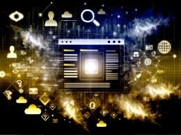 Titelgrafik einer Tech-Magazin-Website mit Dashboard, Datencharts, Klickpfaden, Nutzer-Avataren und goldenen Third-Party-Cookies, die sich auflösen, daneben First-Party-Daten-Icons in modernen Farben.