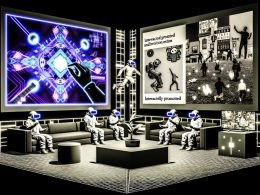 Virtuelle Realität in einer Reddit-Lounge mit Avataren, VR-Headsets und eingebetteten 3D-Anzeigen