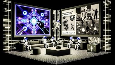 Virtuelle Realität in einer Reddit-Lounge mit Avataren, VR-Headsets und eingebetteten 3D-Anzeigen