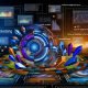 Futuristisches Titelbild mit digitalen Content-Widgets, Native-Ads, technischen Diagrammen, Performance-Kurven und Datenströmen, akzentuiert in Blau und Orange; im Hintergrund das Revcontent-Logo.
