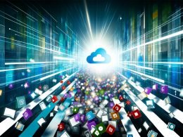 Futuristisches Titelbild zeigt chaotische Datenquellen wie Excel-Tabellen, Cloud-Icons und Aktenordner, die sich zu einer klaren Datenstraße formen, an deren Ende ein beleuchtetes Dashboard steht.