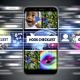 Modernes Titelbild mit Smartphone und laufendem X (früher Twitter) Feed, darauf drei provokante Kurzvideos mit kräftigen Farben, stilisiertem X-Logo im Hintergrund und Text-Overlays für Wachstum und Algorithmus.